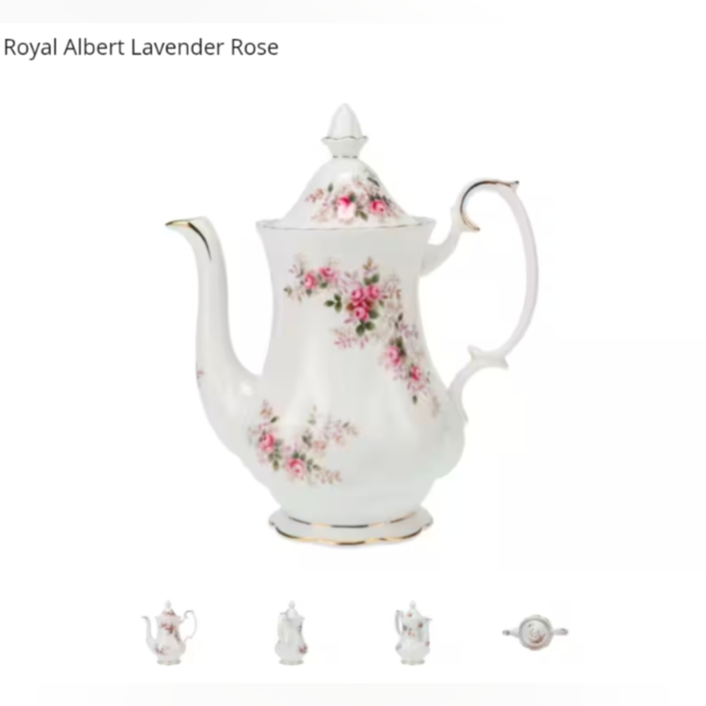 Vintage Royal Albert Lavender Rose Coffee Pot
